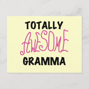 Totalt enorma Gramma rosa Tshirtsgåvor Vykort