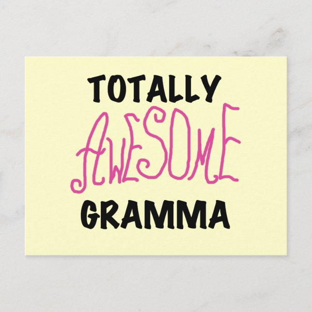 Totalt enorma Gramma rosa Tshirtsgåvor Vykort (Framsida)