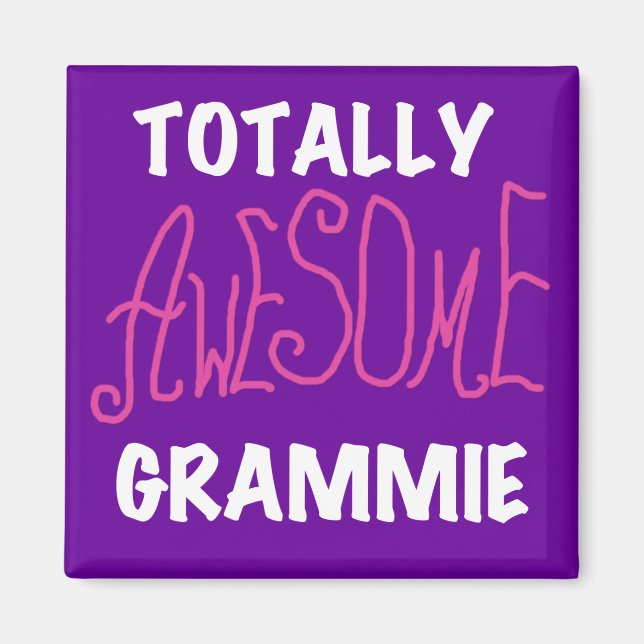 Totalt enorma Grammie rosa T-tröjagåvor Magnet (Framsidan)