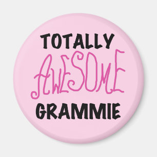 Totalt enorma Grammie rosa T-tröjagåvor Magnet