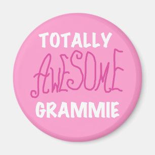 Totalt enorma Grammie rosa T-tröjagåvor Magnet