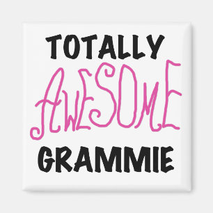 Totalt enorma Grammie rosa T-tröjagåvor Magnet