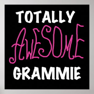 Totalt enorma Grammie rosa T-tröjagåvor Poster