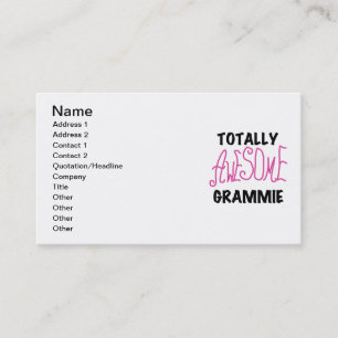 Totalt enorma Grammie rosa T-tröjagåvor Visitkort
