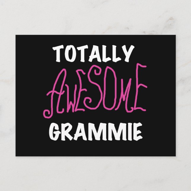 Totalt enorma Grammie rosa T-tröjagåvor Vykort (Framsida)