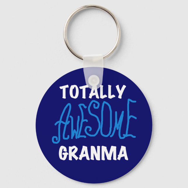 Totalt enorma Granma blåttT-tröja och gåvor Nyckelring (Framsida)