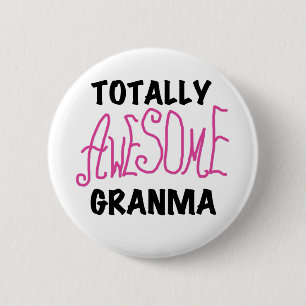 Totalt enorma Granma rosa Tshirts och gåvor Knapp