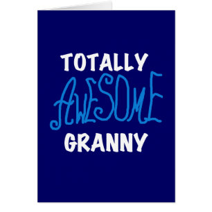 Totalt enorma GrannyblåttT-tröja och gåvor Hälsningskort
