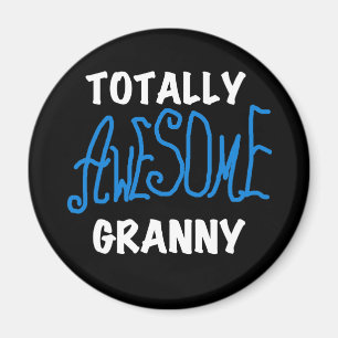 Totalt enorma GrannyblåttT-tröja och gåvor Magnet