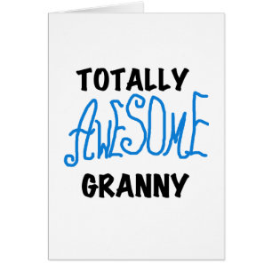 Totalt enorma GrannyblåttTshirts och gåvor Hälsningskort