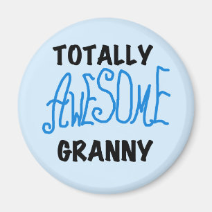 Totalt enorma GrannyblåttTshirts och gåvor Magnet