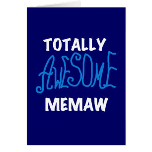 Totalt enorma Memaw blåttT-tröja Hälsningskort