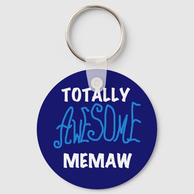 Totalt enorma Memaw blåttT-tröja Nyckelring (Framsida)