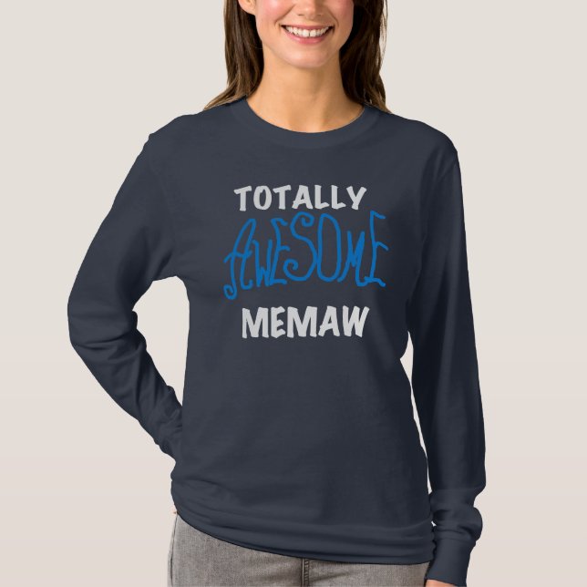 Totalt enorma Memaw blåttT-tröja Tröja (Framsida)