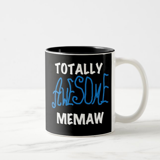 Totalt enorma Memaw blåttT-tröja Två-Tonad Mugg (Höger)