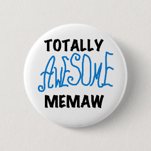 Totalt enorma Memaw blåttTshirts och gåvor Knapp