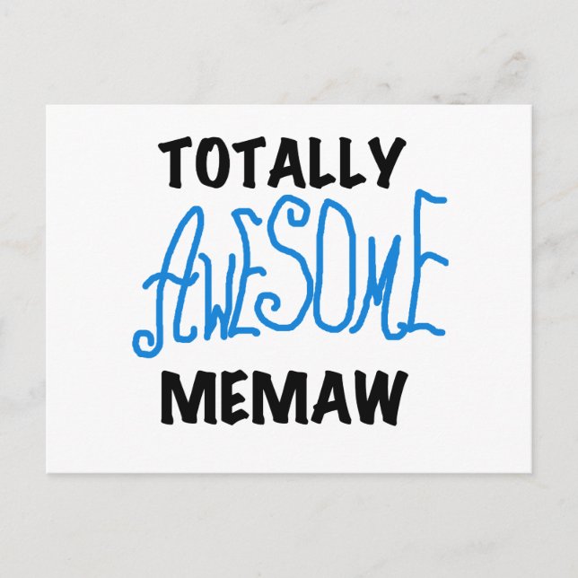 Totalt enorma Memaw blåttTshirts och gåvor Vykort (Framsida)