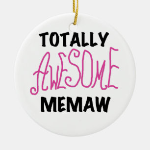 Totalt enorma Memaw rosa Tshirts och gåvor Julgransprydnad Keramik