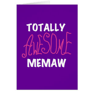 Totalt enorma Memaw rosaT-tröja Hälsningskort