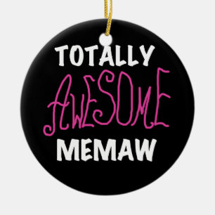 Totalt enorma Memaw rosaT-tröja Julgransprydnad Keramik