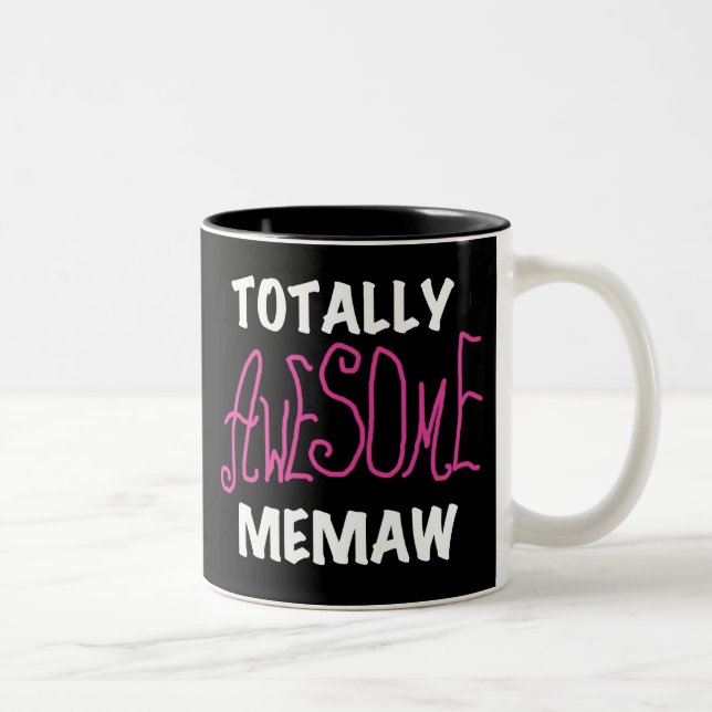 Totalt enorma Memaw rosaT-tröja Två-Tonad Mugg (Höger)