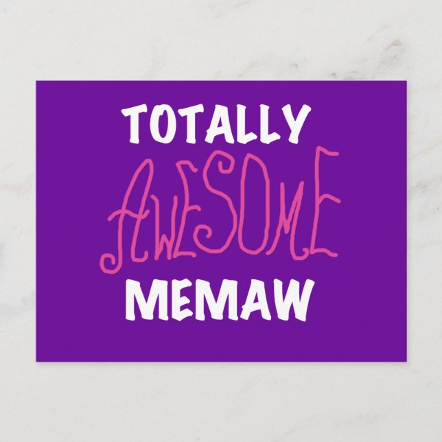 Totalt enorma Memaw rosaT-tröja Vykort (Framsida)