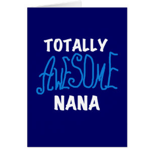 Totalt enorma Nana blåttT-tröja och gåvor Hälsningskort