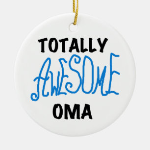Totalt enorma Oma blåttT-tröja och gåvor Julgransprydnad Keramik
