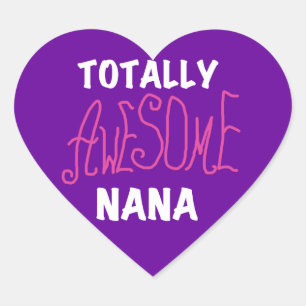 Totalt Fantastisk Nana Rosa T-shirts och gåvor Hjärtformat Klistermärke