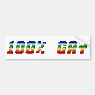 TOTALT Gay pride Rainbow Typography LGBTQ Bildekal