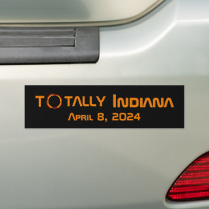 Totalt Indiana 2024 Solar Eclipse Bildekal