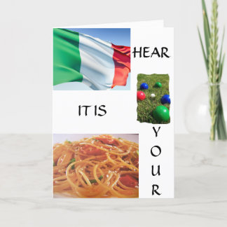 "TOTALT ITALIENSKA BIRTHDAY GREETINGS" KORT