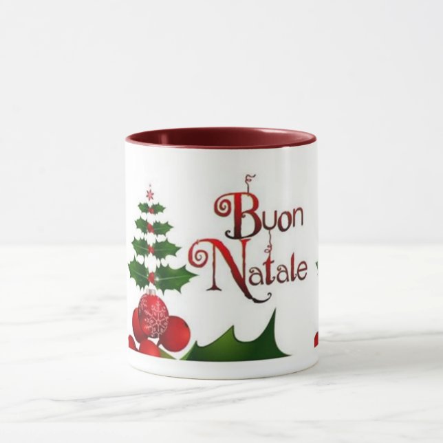 TOTALT ’ITALIENSKA KRISTMAS BUON NATALE’ MUGG (Center)