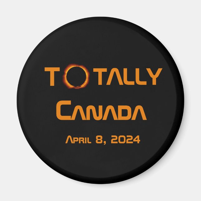 Totalt Kanada 2024 Solar Eclipse Magnet (Framsidan)