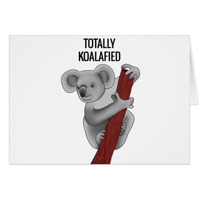Totalt Koalafied Hälsningskort (Framsidan Horizontal)
