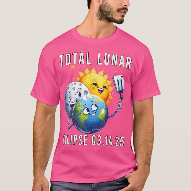 Totalt Lunar Eclipse 14 mars 2025 Astronomy Sol Ea T Shirt (Framsida)