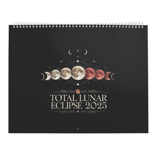 Totalt Lunar Eclipse 2025 Astronomy Northwest USA Kalender (Omslag)