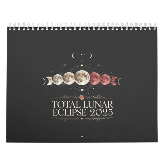 Totalt Lunar Eclipse 2025 Astronomy Northwest USA Kalender (Omslag)