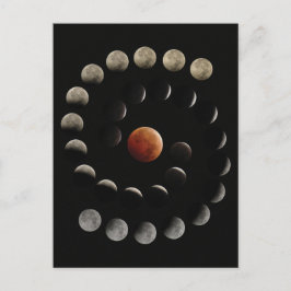 Totalt Lunar Eclipse-vykort Vykort