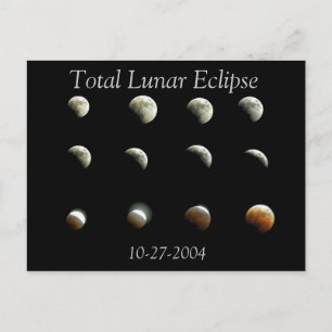 Totalt Lunar Eclipse-vykort Vykort