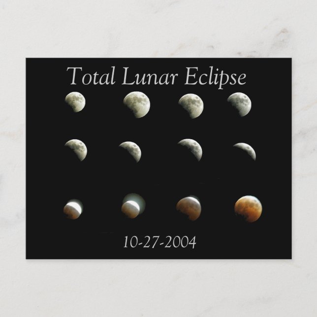 Totalt Lunar Eclipse-vykort Vykort (Framsida)