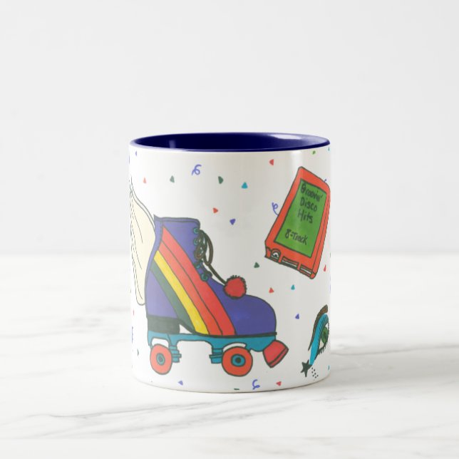 Totalt mugg för 80-talsymbolsRollerskate kaffe (Center)