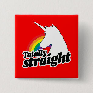 TOTALT RAK UNICORN - VIT - .PNG KNAPP