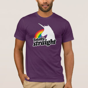 TOTALT RAK UNICORN - VIT - .PNG TEE