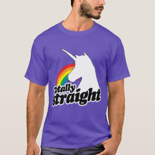 TOTALT RAK UNICORN - VIT - .PNG TEE SHIRT