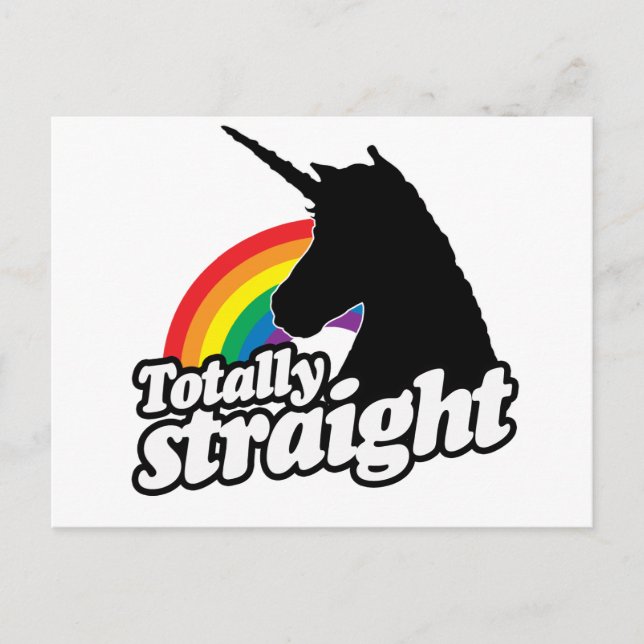 TOTALT RAKT UNICORN -.png Vykort (Framsida)