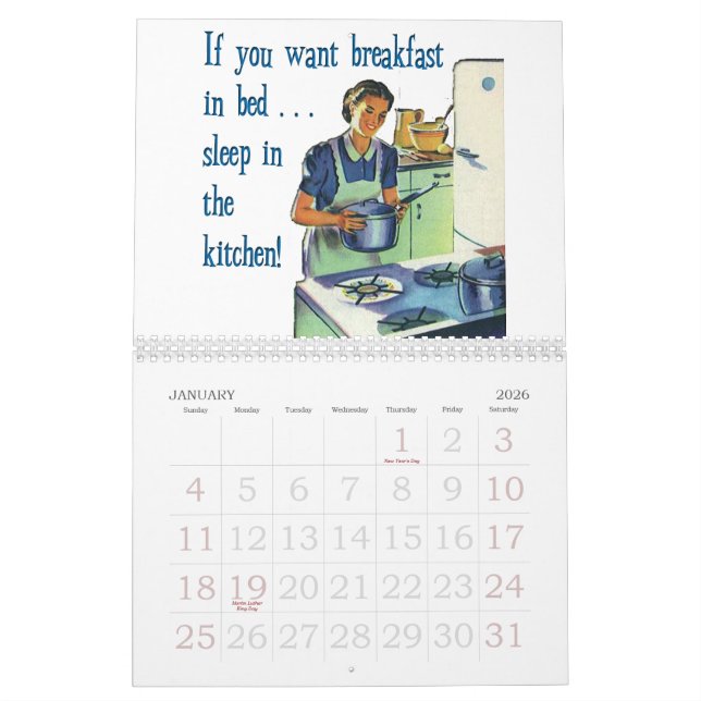 Totalt Retro kalender (Jan 2026)