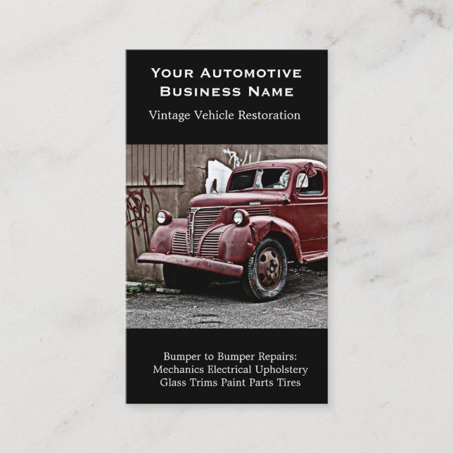 Totalt skeppsbruten lastbil med den slog visitkort (Framsida)