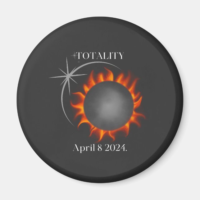 Totalt Solar Eclipse 2024 USA Magnet (Framsidan)