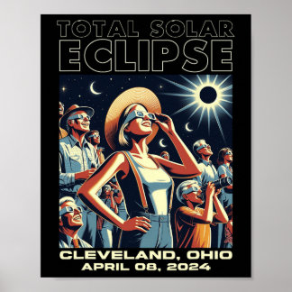 Totalt Solar Eclipse Cleveland Poster